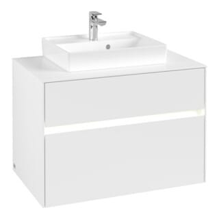 Vb Waschbeckenunterschrank Collaro C069b0 800x548x500mm Eckig White Matt