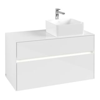 Vb Waschbeckenunterschrank Collaro C040b0 1000x548x500mm Eckig Glossy White