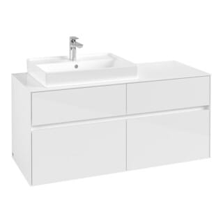 Vb Waschbeckenunterschrank Collaro C08200 1200x548x500mm Eckig Glossy White