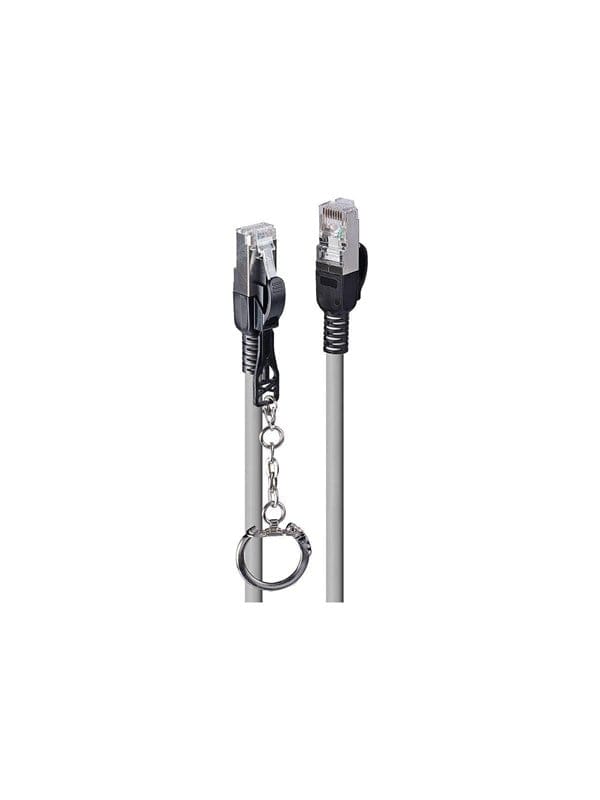 Lindy Patchkabel Cat.6a S/ftp Grau 1,5m Verriegelbar (47603)