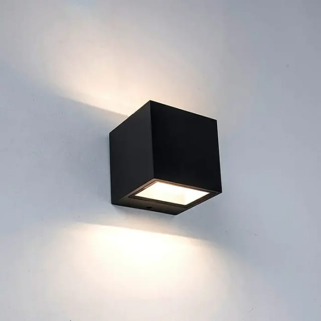 Lutec Led Wandleuchte Gemini In Schwarz-matt 9w 850lm Ip54