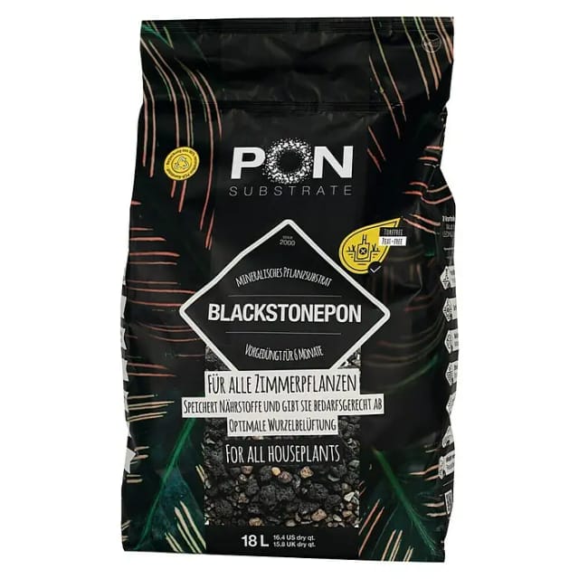 Lechuza Pflanzensubstrat Blackstone Pon (18 l)