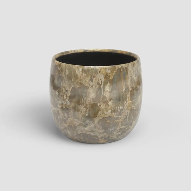 Artevasi Übertopf Callisto Keramik Ø 26 x 24 cm goldgrün