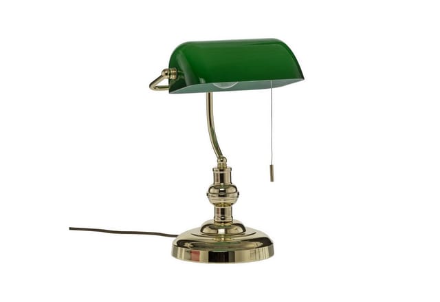 Lindby Tischlampe Milenka 9620987 Retro Vintage Antik in Gold Messing aus Metall 1-flammig E27 Wohnzimmerleuchte