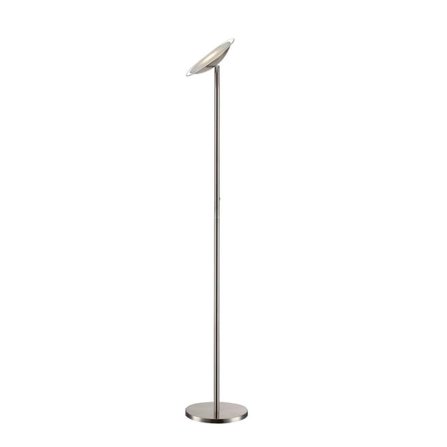 Lindby LED Stehlampe Malea 9620043 Dimmbar Modern in Alu aus Metall 1-flammig Wohnzimmerleuchte