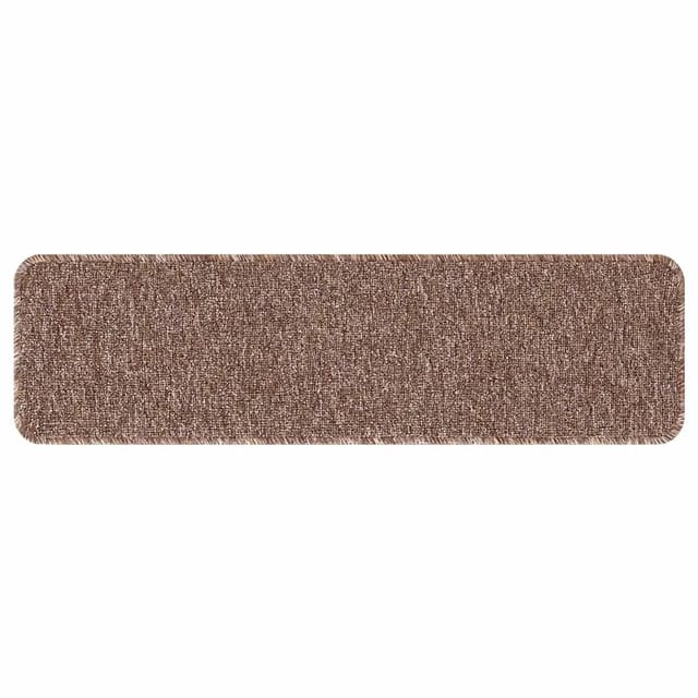 vidaXL Rutschfeste Treppenmatten 15 Stk Braun 75 x 20 cm PP 4019807