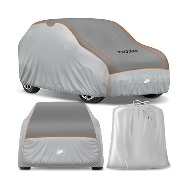 Tectake Autoplane Wasserdicht und Atmungsaktiv Mit 4 mm Schaumstoffschicht Passend Für Viele Modelle 520 x 185 x 145 mm Grau