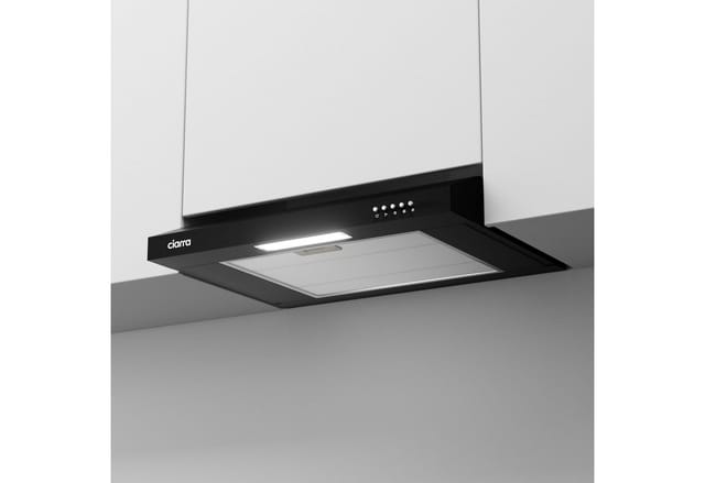 CIARRA Unterbauhaube 60 cm Einbau Dunstabzugshaube 220 m³/h 3 Stufen LED Aluminiumfilter CAB6903B
