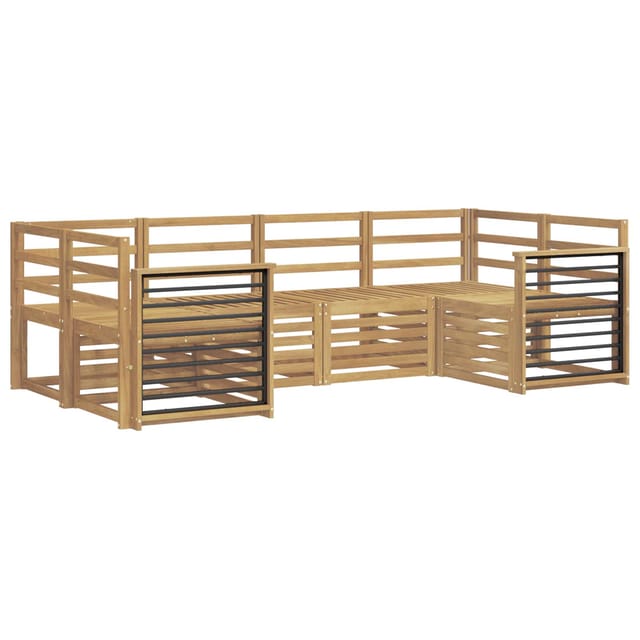 vidaXL Outdoor-Sofagarnitur 6-Tlg Weiß 245 x 128,5 x 73 cm 3392404