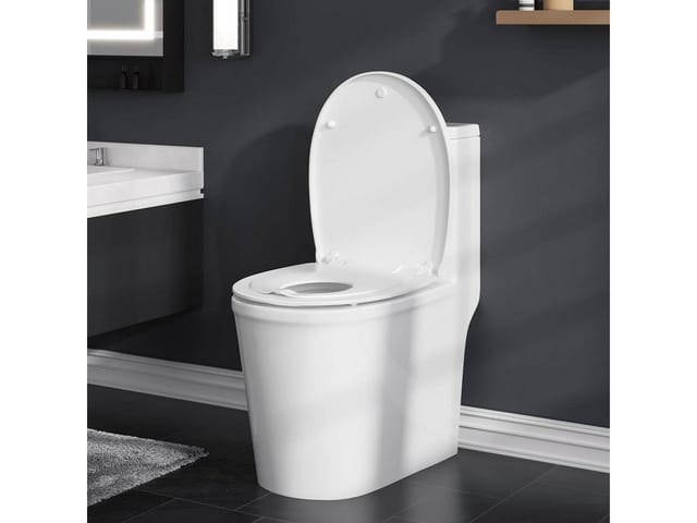 WOLTU Toilettendeckel WC Sitz Toilettensitz mit Absenkautomatik Harnstoffharze Oval