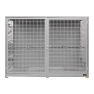 Bauer Südlohn Gasflaschen-Container GFC-1 (Gitterrostboden), lackiert, Mausgrau