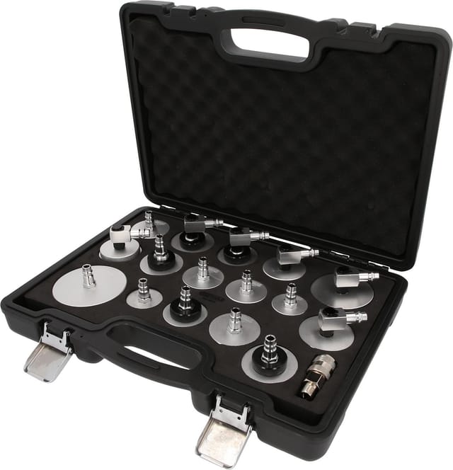 KS Tools Universal-Entlüfterstutzen-Adapter-Satz zur Bremsenentlüftung, 17-tlg