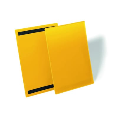 Magnetische Kennzeichnungstasche, gelb, DIN A4 hoch, 50 Stück