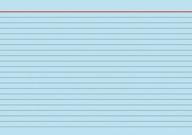 Karteikarten, A5 quer, blau, Pck=100St, 1022501, liniert