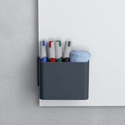 Stifteköcher M, 120x94x51mm, anthrazit, GL802, Kunststoff, f. Glas-Magnetboard