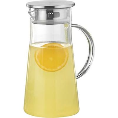 Glaskaraffe PORTO, 1L, Höhe: 226mm, Durchmesser: 108mm, 410-927, Deckel, Griff