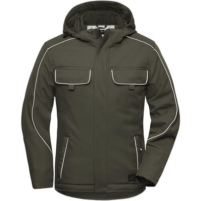 Winter Workwear Softshelljacke JN886, oliv, Größe 4XL