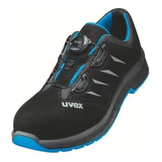 2 trend Halbschuhe S1P 69381 schwarz/blau, Weite 10, Größe 43