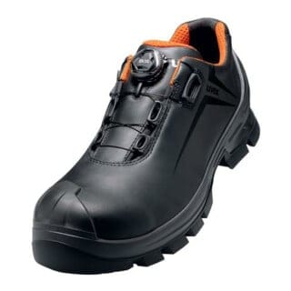 2 MACSOLE® Halbschuhe S3 65311 schwarz/orange, Weite 10, Größe 49