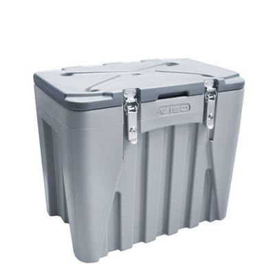 Universalbox aus Kunststoff (PE), grau, abschließbar, 75 Liter Volumen