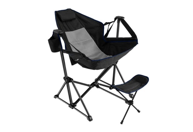 COSTWAY Campingstuhl, Klappstuhl mit Kopfstütze, verstellbar, klappbar