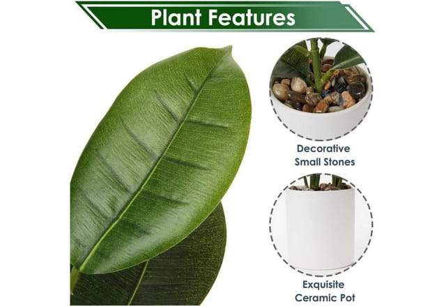 Künstliche Zimmerpflanze Kunstpflanze Monstera Topf Zimmerpflanze Büro Oak, LuxusKollektion