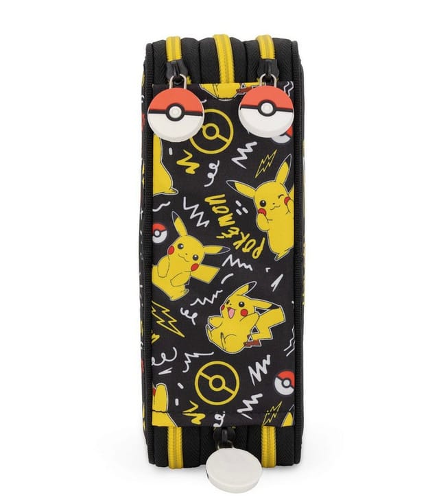 TOP! Federmäppchen Pokémon Pikachu - Mäppchen Federmappe, 42 Teile, 3-fach gefüllt, (42-tlg., Jungen), Reißverschluss
