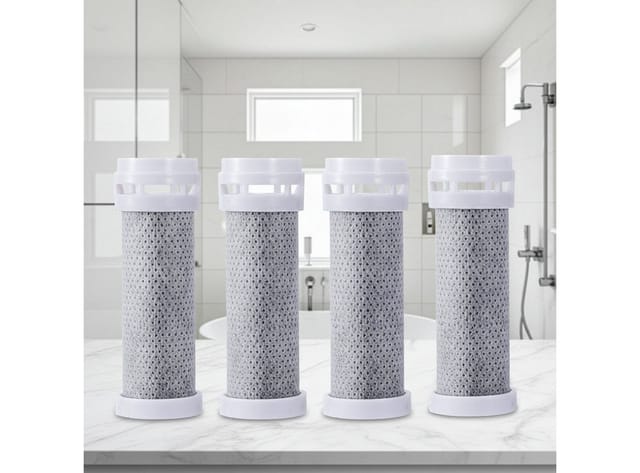 shop'n smile ideoon Wasserfilter Ersatz für 3-in-1-Duschkopf, reduziert Chlor, Fluoride & Bakterien, Zubehör für Ersatz-Wasser-Filter für 3-in-1-Duschkopf (CH9833), für weicheres Wasser & Haut/Haare