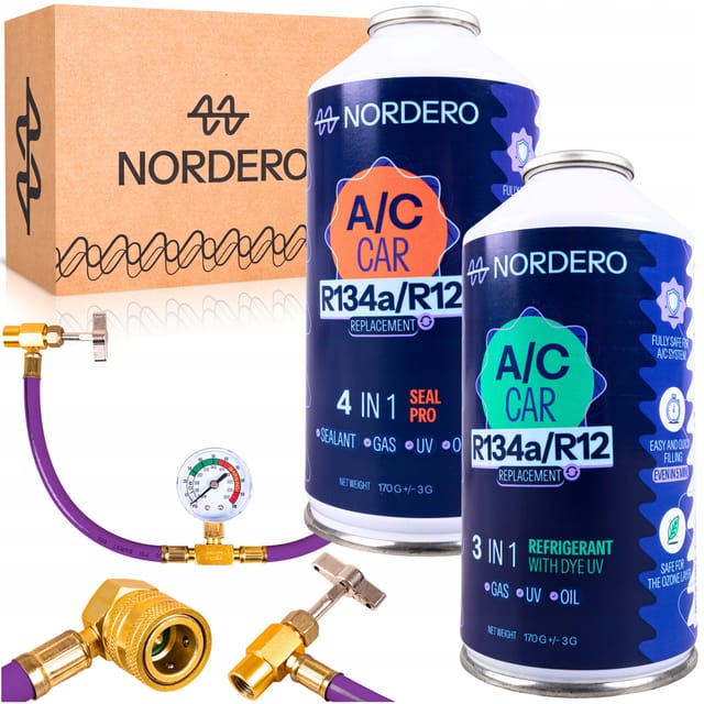 Nordero-set Zum Befüllen Der Klimaanlage Mit Kältemittel R134a + Dichtmittel