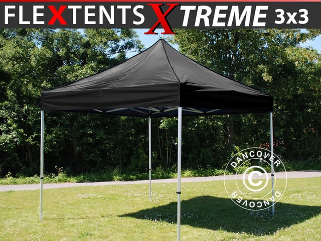 Faltzelt Flextents Xtreme 60 3x3m Schwarz
