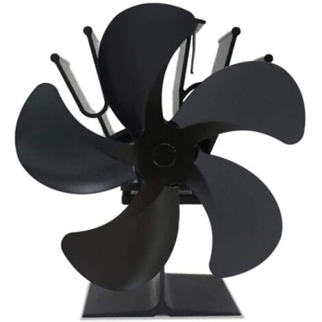 Ventilateur De Cheminée À 5 Panneaux - Ventilateur De Cheminée À Double Tête - Fonctionnement Silencieux - Ventilateur De Poêle - Ventilateur De Poêle À Cheminée Magnétique