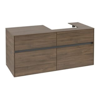 Vb Waschbeckenunterschrank Collaro C07200 1200x548x500mm Eckig Arizona Oak
