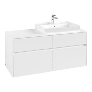 Vb Waschbeckenunterschrank Collaro C08300 1200x548x500mm Eckig White Matt