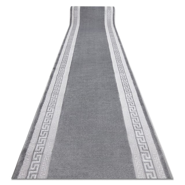 Läufer Strukturell Mefe 2813 Rahmen, Griechischer Schlüssel Zwei Ebenen Aus Vlies Grau 200 Cm Grey 200x130 Cm
