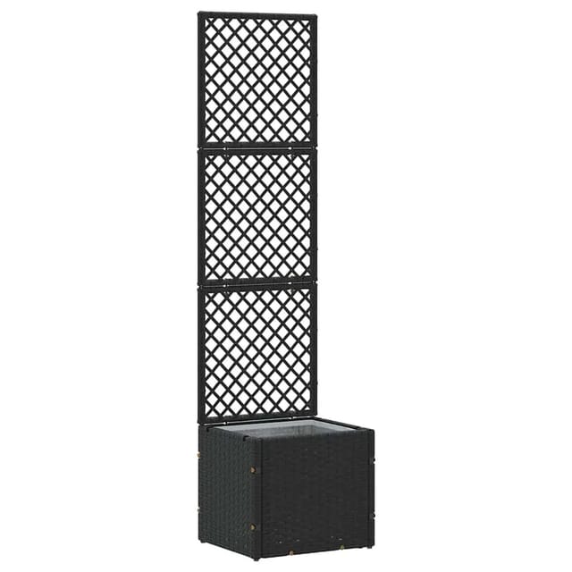 Pflanzkübel Schwarz 35 X 30 X 135 Cm Metall Vidaxl