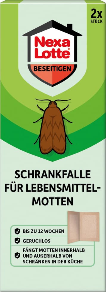 Nexa Lotte Beseitigen Lebensmittelmottenfalle (2 Stk., L x B x H: 12 x 73 x 196 mm)