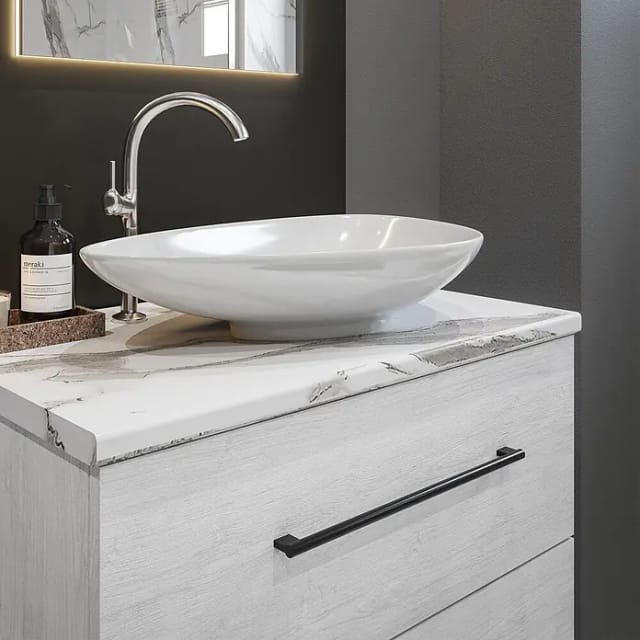 Wetwall Waschtischplatte Vanity HPL (150 x 60 x 2,8 cm, Calacatta Statuario)