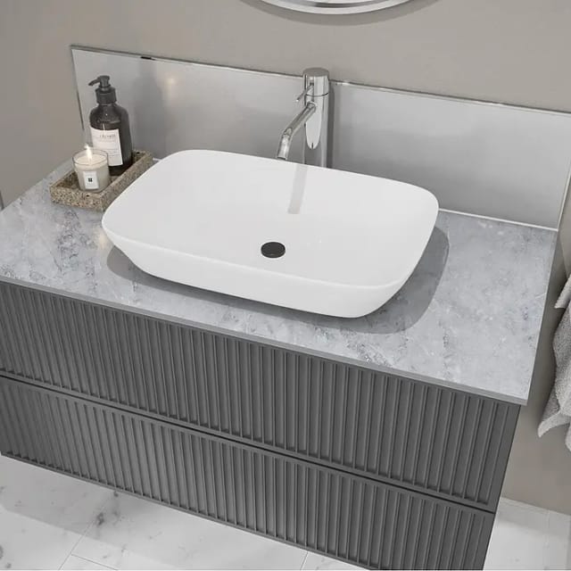 Wetwall Waschtischplatte Vanity Compact (150 x 60 x 1,2 cm, Fumo)