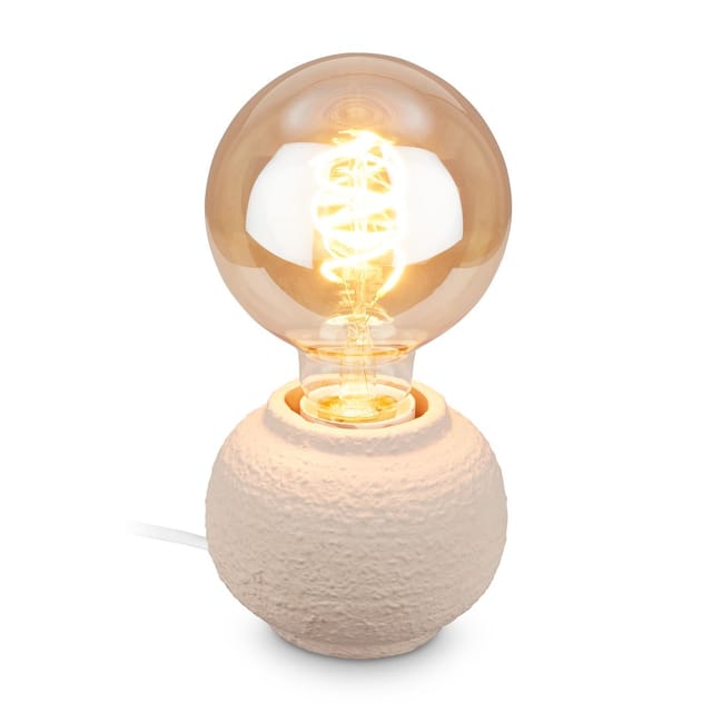 Brilo Tischleuchte Amba Keramik Beige Ø 10 cm x 8 cm