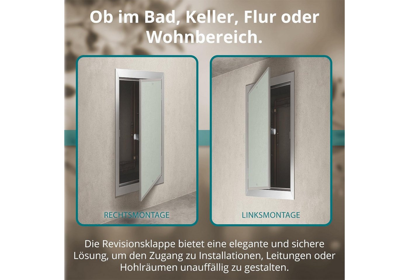 Easy Act GmbH Revisionsklappe Revisionsklappe Rahmen aus Alu Revisionstür Wartungs-Klappe Gipskarton Bild 4