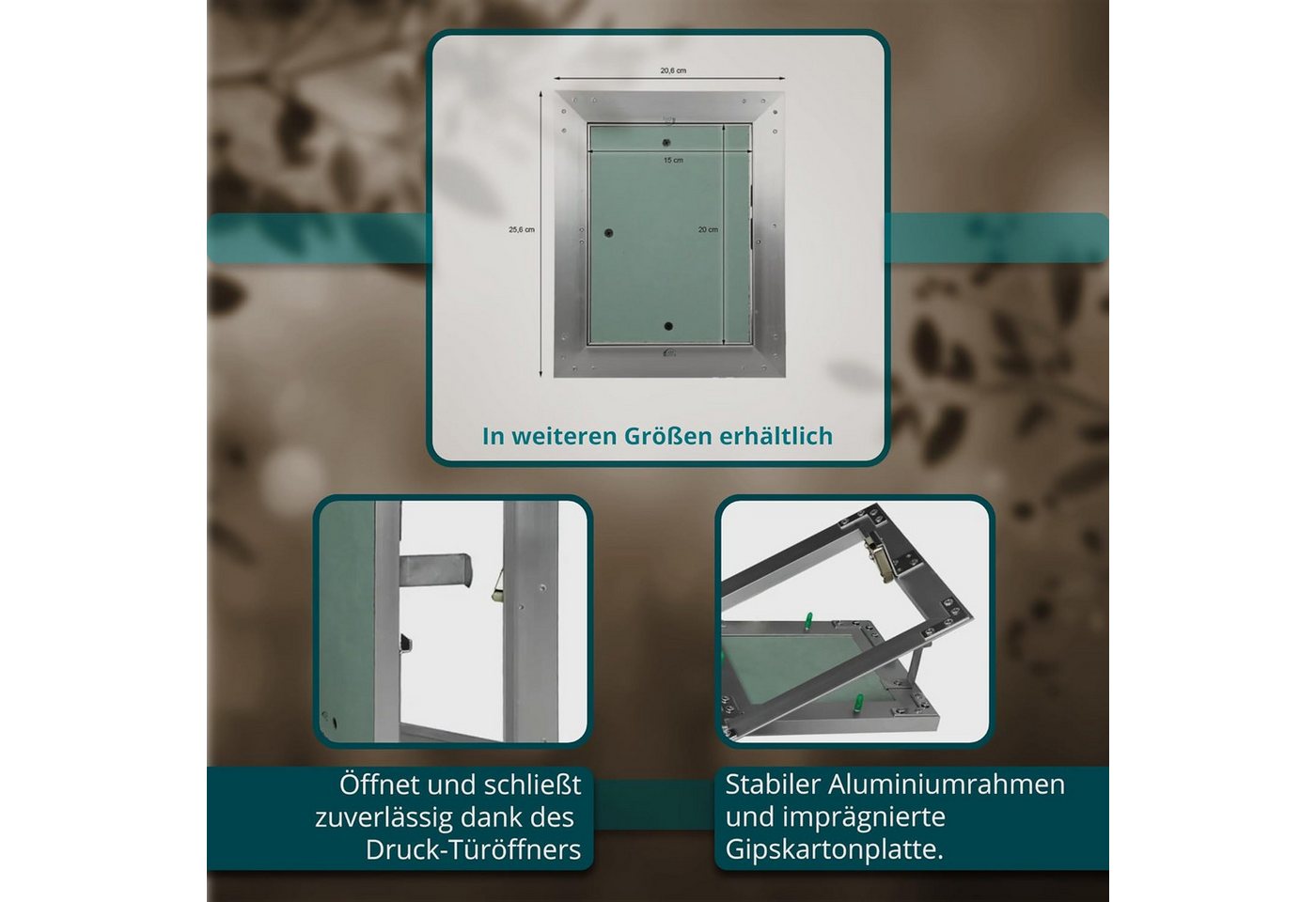 Easy Act GmbH Revisionsklappe Revisionsklappe Rahmen aus Alu Revisionstür Wartungs-Klappe Gipskarton Bild 5