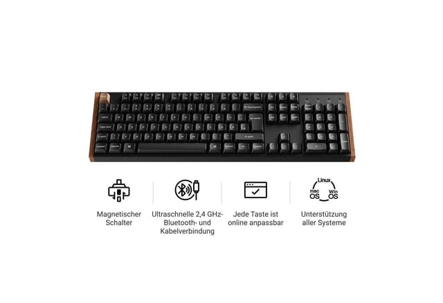 Keychron K10 HE Wireless Magnetic Switch Custom Keyboard (German Layout) Tastatur