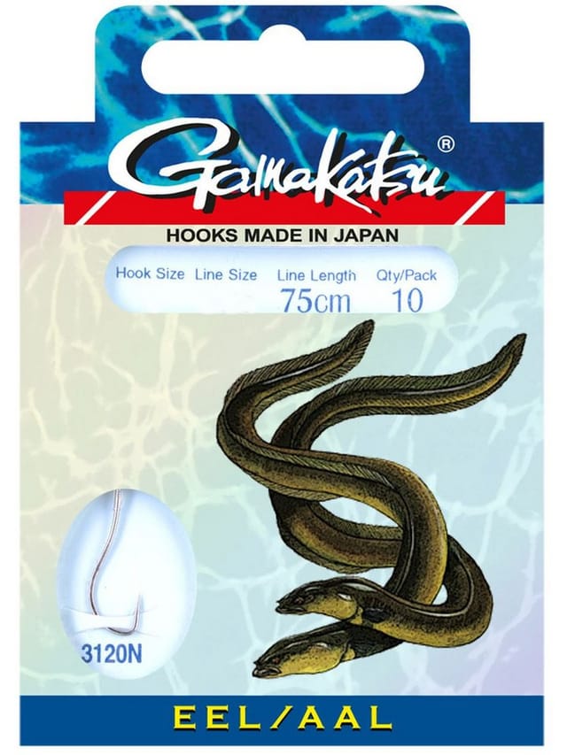 Gamakatsu Aalhaken Gamakatsu Hook 3120N Aal 75cm - 10 gebundene Angelhaken