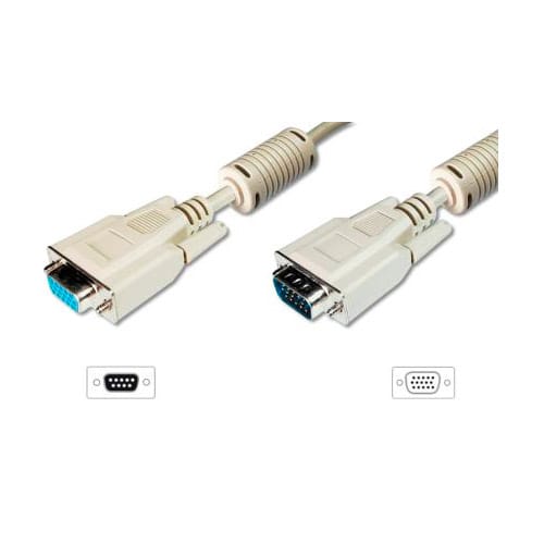 3koax Stecker - Buchse 15m Svga Verlängerungskabel Equip Mit Ferriten 118805