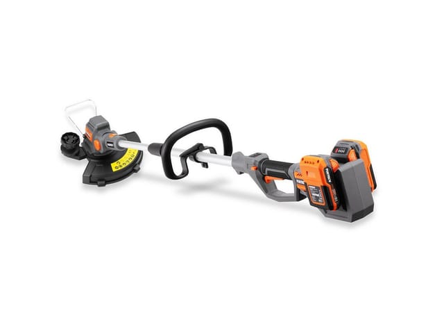 Fuxtec Akku Motorsense Fx-e2rtset Rasentrimmer 2x20v 30 Cm Schnittbreite Teleskopstiel Drehbarer Schneidkopf Inkl. 2 Akkus