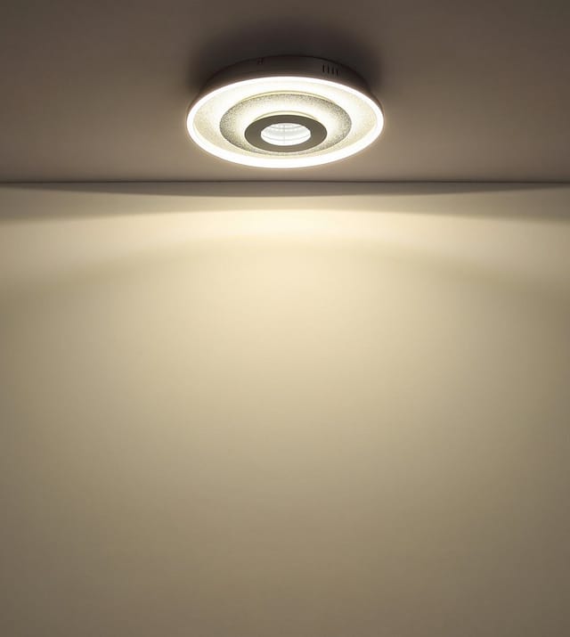 Led Deckenlampe Deckenleuchte Memoryfunktion Nachtlicht Cct Silber D 40 Cm
