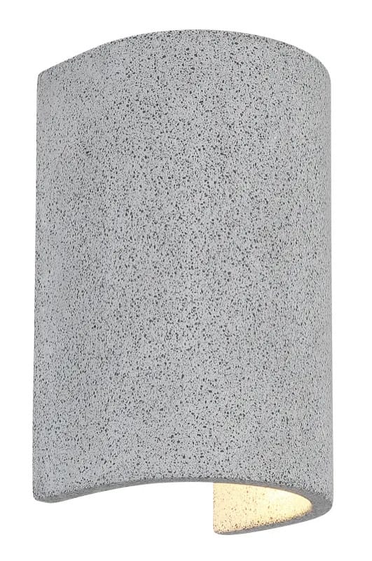 Außen-wandleuchte Wandlampe Fassadenleuchte Beton Up-down Weiß Aluminium H 19 Cm