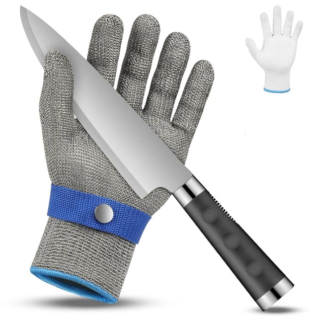 Schnittfeste Handschuhe, Schutzklasse 9, Schnittfeste Handschuhe, Schnittfeste Handschuhe Aus Edelstahl, Schnittschutz Für Den Alltag (xl)
