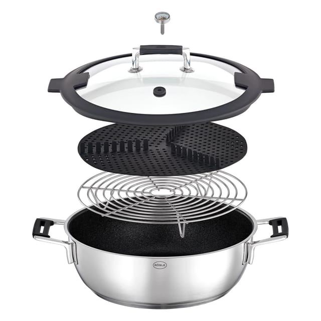 RÖSLE Aroma Dampfgarer 28 Cm Silence Pro Edelstahl 91978