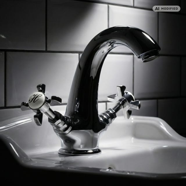 Paulgurkes Waschtischarmatur Retro Chrom Vintage Englischer Stil Nostalgie Wasserhahn
